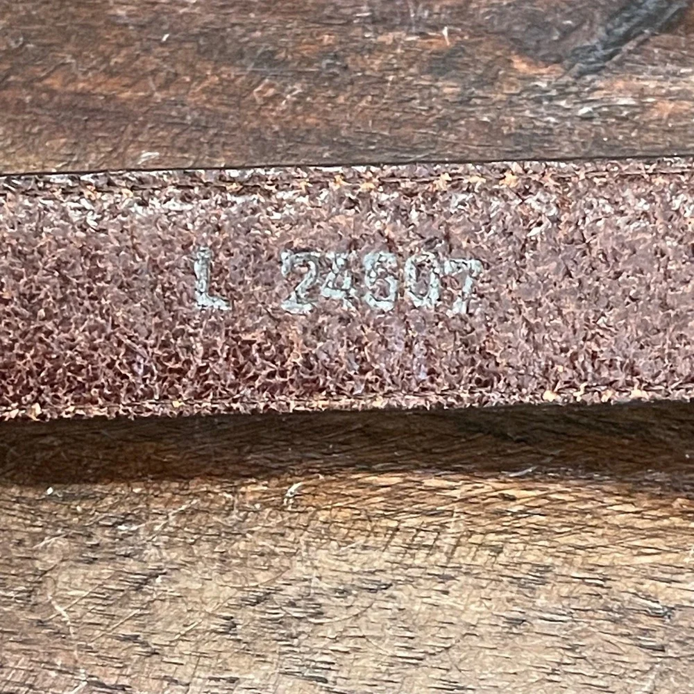 Vintage Y2K‎ Brighton Brown Mock Croc Leather Western Buckle Belt Large